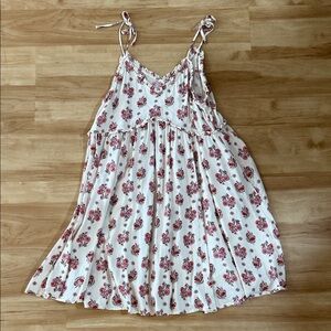 Patrons Of Peace Floral Sleeveless Dress with Tie Straps